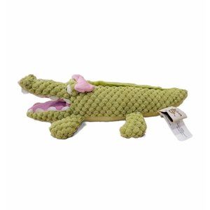 Jungle Alligator Crocodile Lovey Rattle Plush Textured Maison Chic 9" Nursery